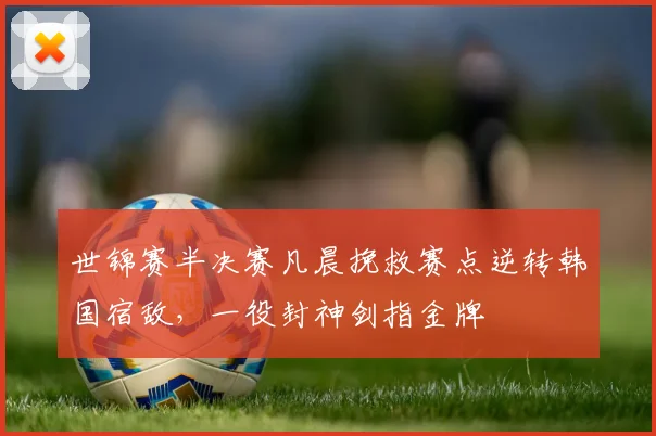 世锦赛半决赛凡晨挽救赛点逆转韩国宿敌，一役封神剑指金牌