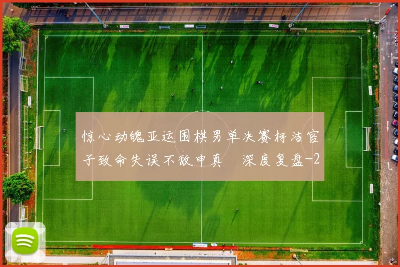 惊心动魄亚运围棋男单决赛柯洁官子致命失误不敌申真谞深度复盘